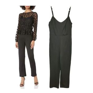 Ali & Jay Black Wide leg Sleeveless Jumper Romper L